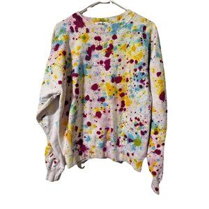 Anna Joyce Tie Dye Splatter Crewneck Sweatshirt Women’s Size M